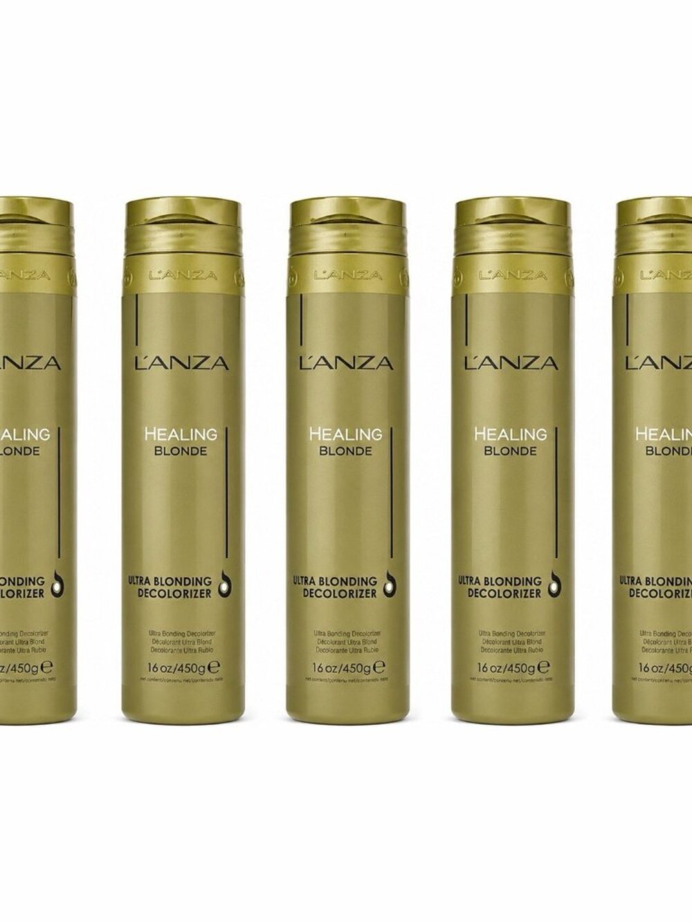 5x L’ANZA Healing Blonde Ultra Blonding Decolorizer 16 oz 450g Hair Lightener